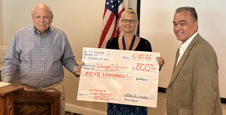 Spector Training donates to the Wounded Warrior Project